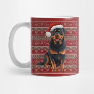 Funny Rottweiler Dog Christmas Ugly Mug